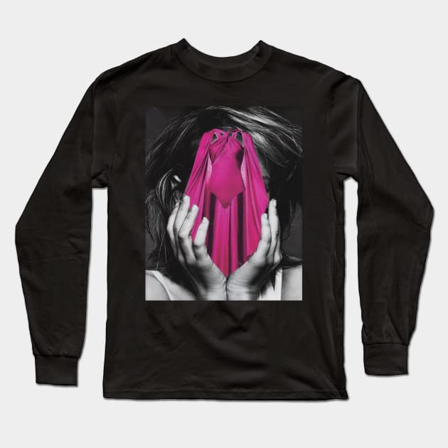 The Pink Mask Long Sleeve T-Shirt by Luca Mainini